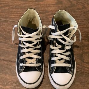 Kids black Converse high top